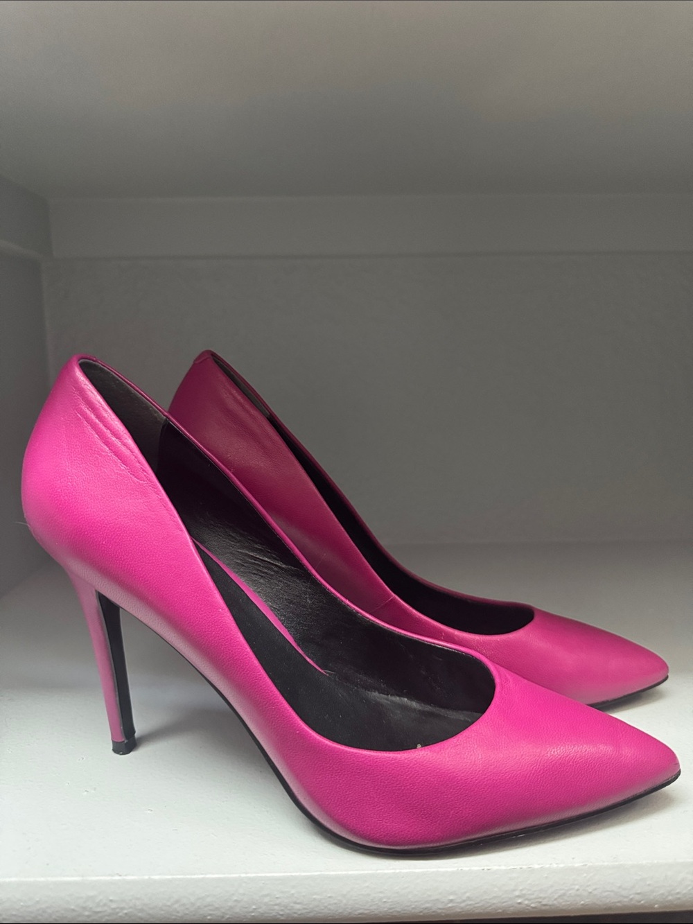 Fuchsia Pointed-Toe Stiletto Pumps | 8.5